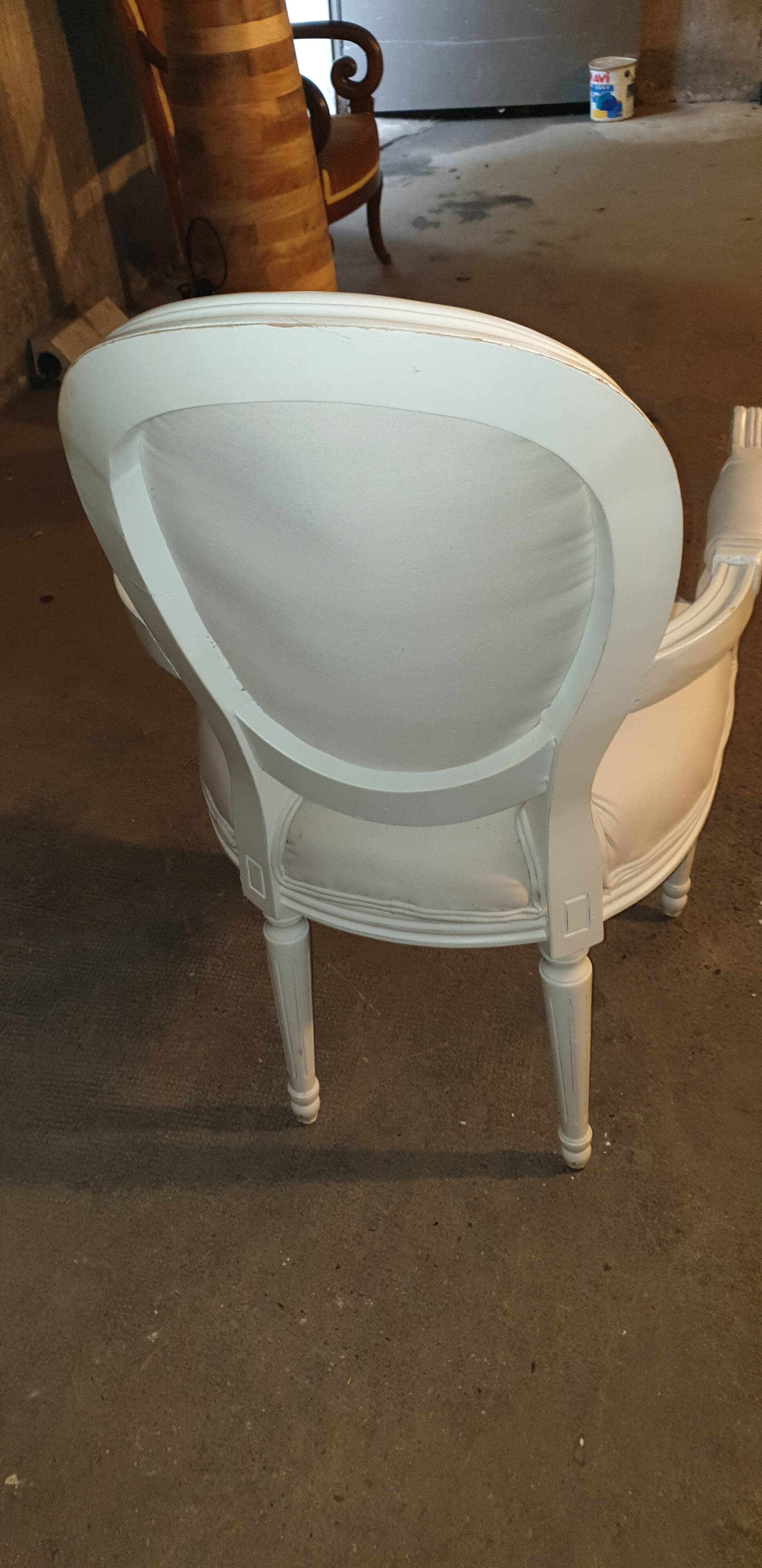 Louis xvi medallion armchair