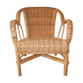 Armchair child vintage rattan wicker