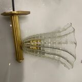Murano Glass Brass Wall Sconces Set of 2 1980’s