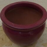 Cache pot en Terre cuite couleur grenat