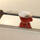 Art deco mirror plate 35 x 17 cm
