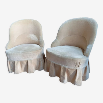 Pair of chair toad old foot black turns turns