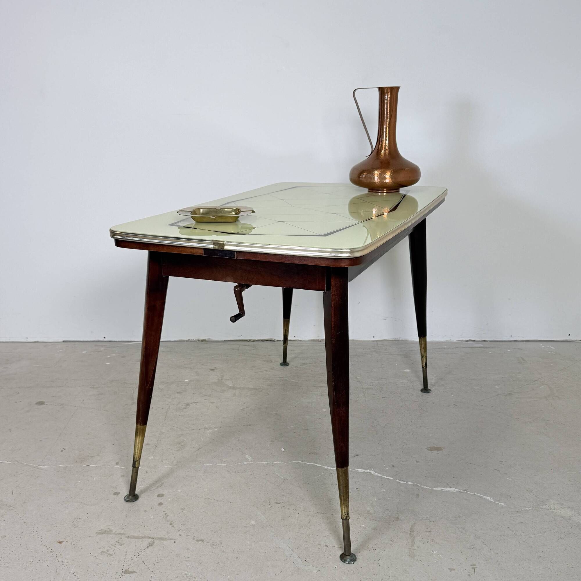 Mid-Century Height-Adjustable 'Kurbeltisch' Dining & Coffee Table – 1950s