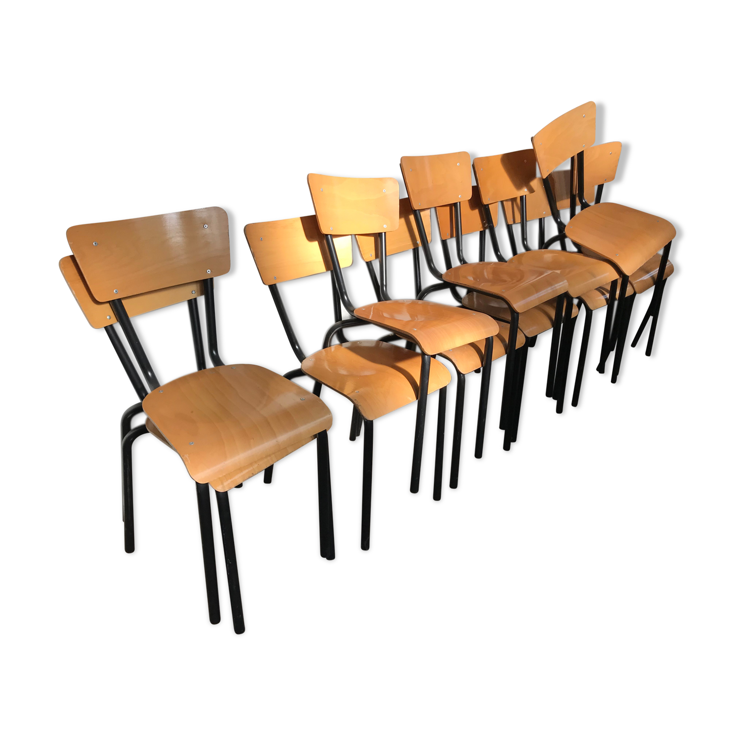 Set of 12 mullca 511 chairs