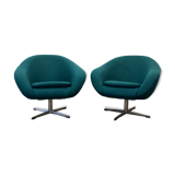 Pair of 1960's swivel armchairs