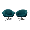 Pair of 1960's swivel armchairs