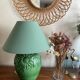 Lampe tournesol en céramique verte