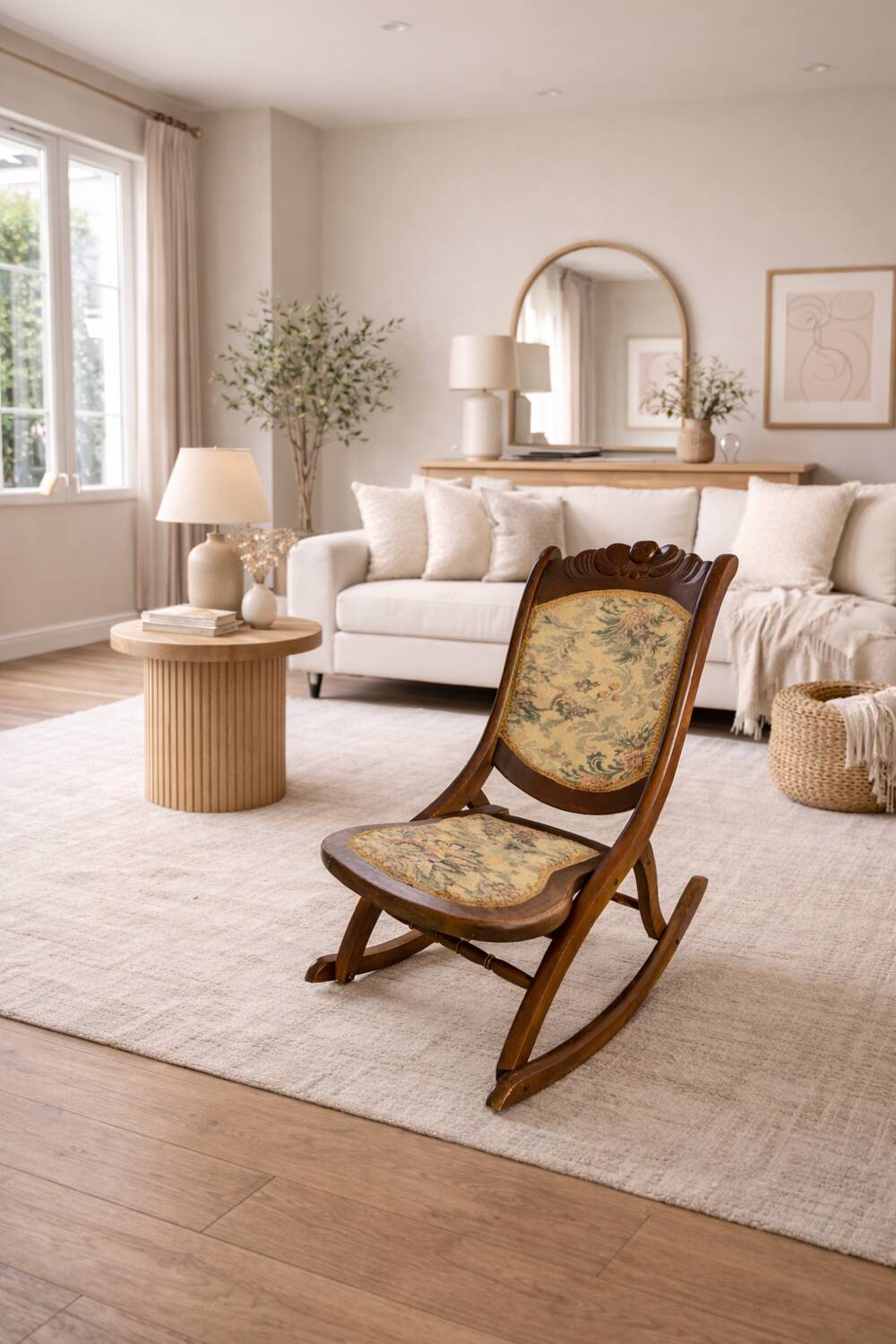Authentic Victorian rocking chair from the late 19th century – Around 1880-1900.
