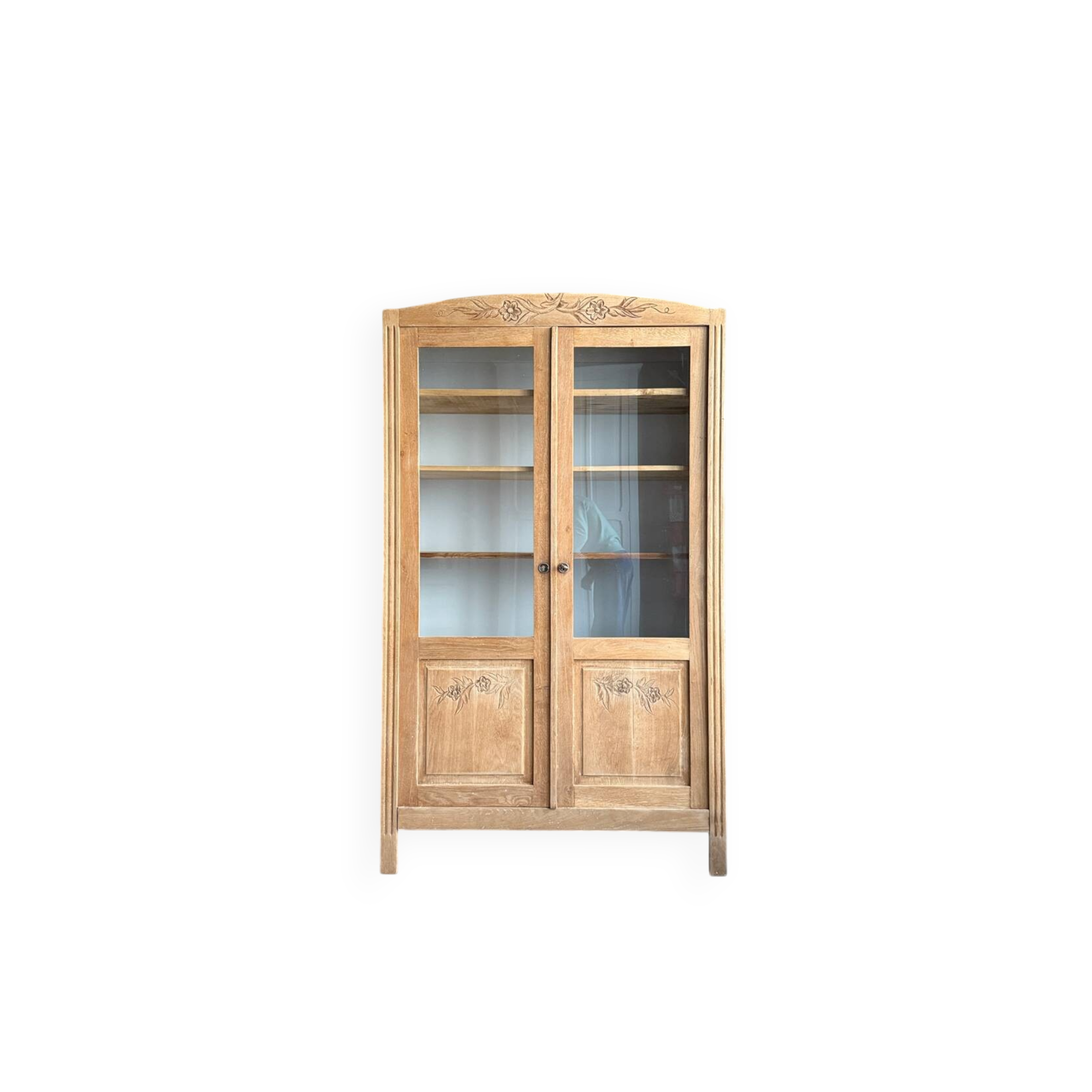Vitrine art déco en chêne (rénovée)