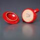 Red covered pot by Robert Picault, Vallauris
