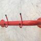 Vintage coat rack 70-80 red metal