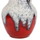 Red Fat Lava Design Vase Bay Keramik West Germany Pottery 67-30