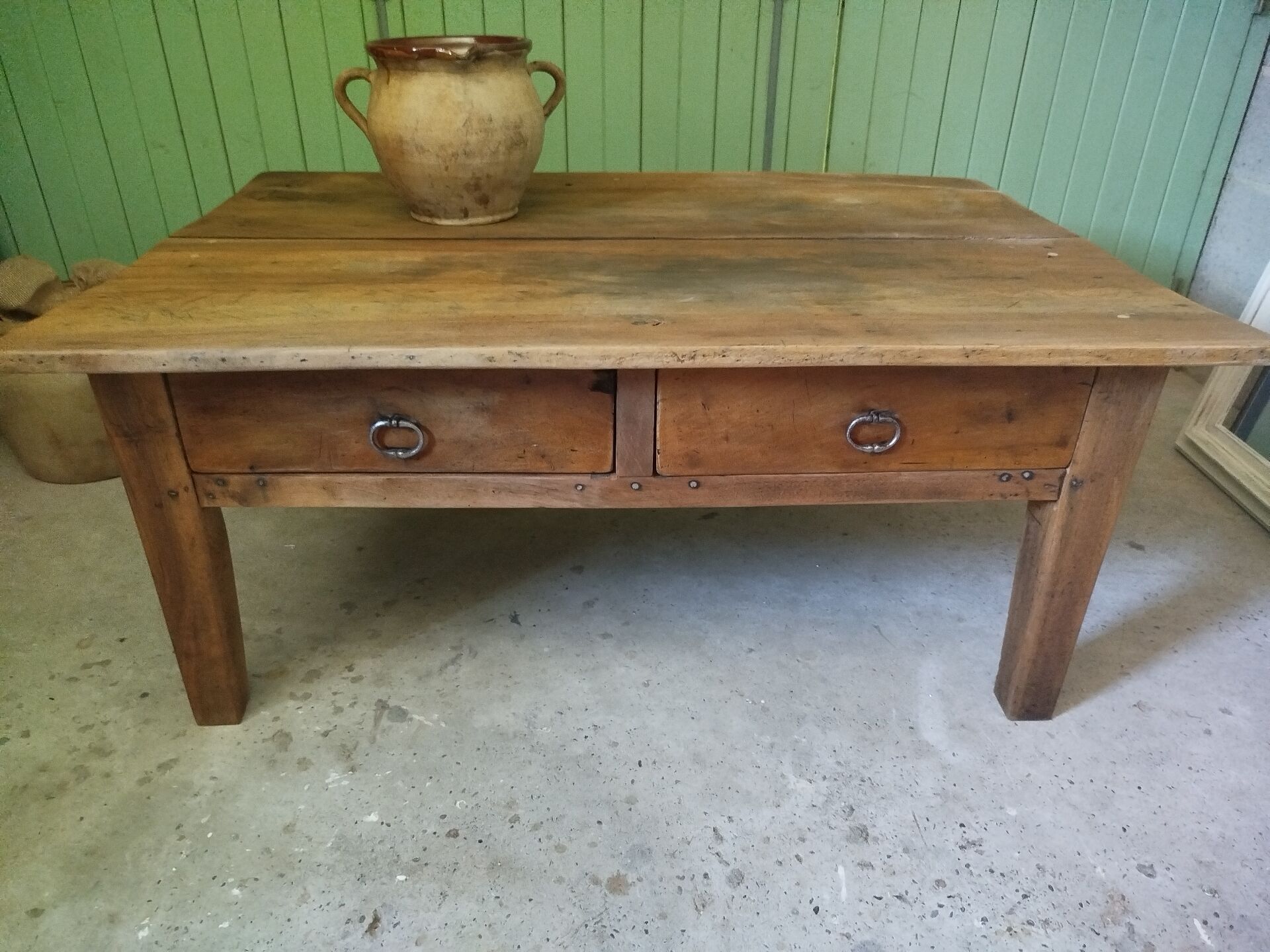 Old solid wood table