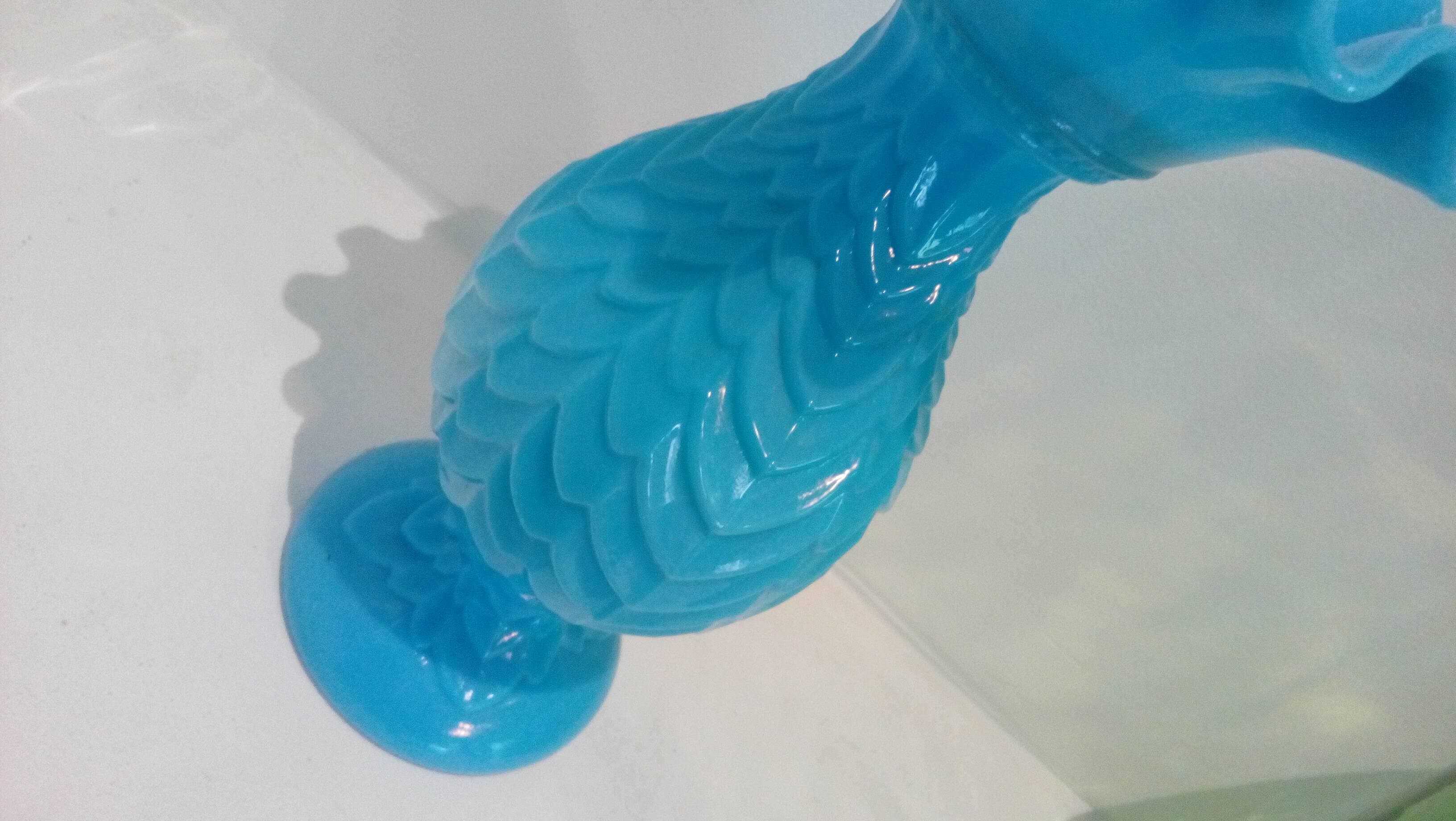 Blue opaline vase