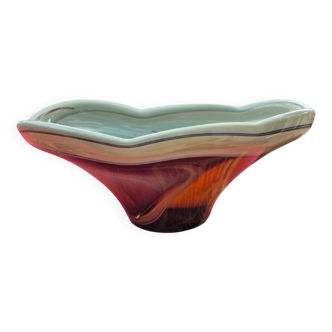 Vase allongé Lajonchere à décor marbré