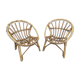 Duo de fauteuils en rotin