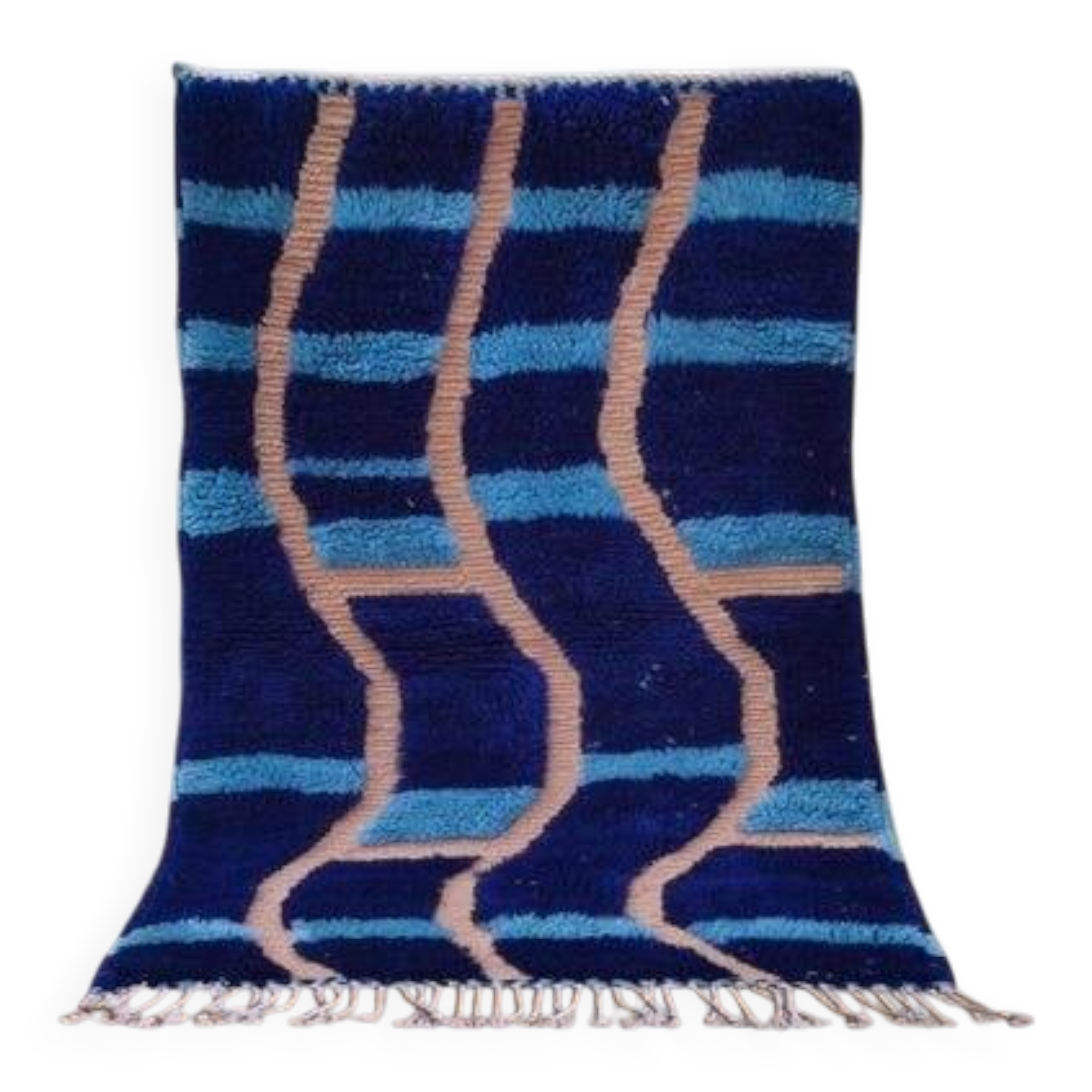 Handmade pure Moroccan wool rug size 200 x 300 cm