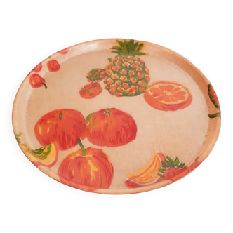 Round serving tray, fiberglass