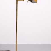 Holtkoetter adjustable Brass swing arm floor lamp. Germany