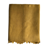 Old sheet in pure linen thread tinted in vermeil