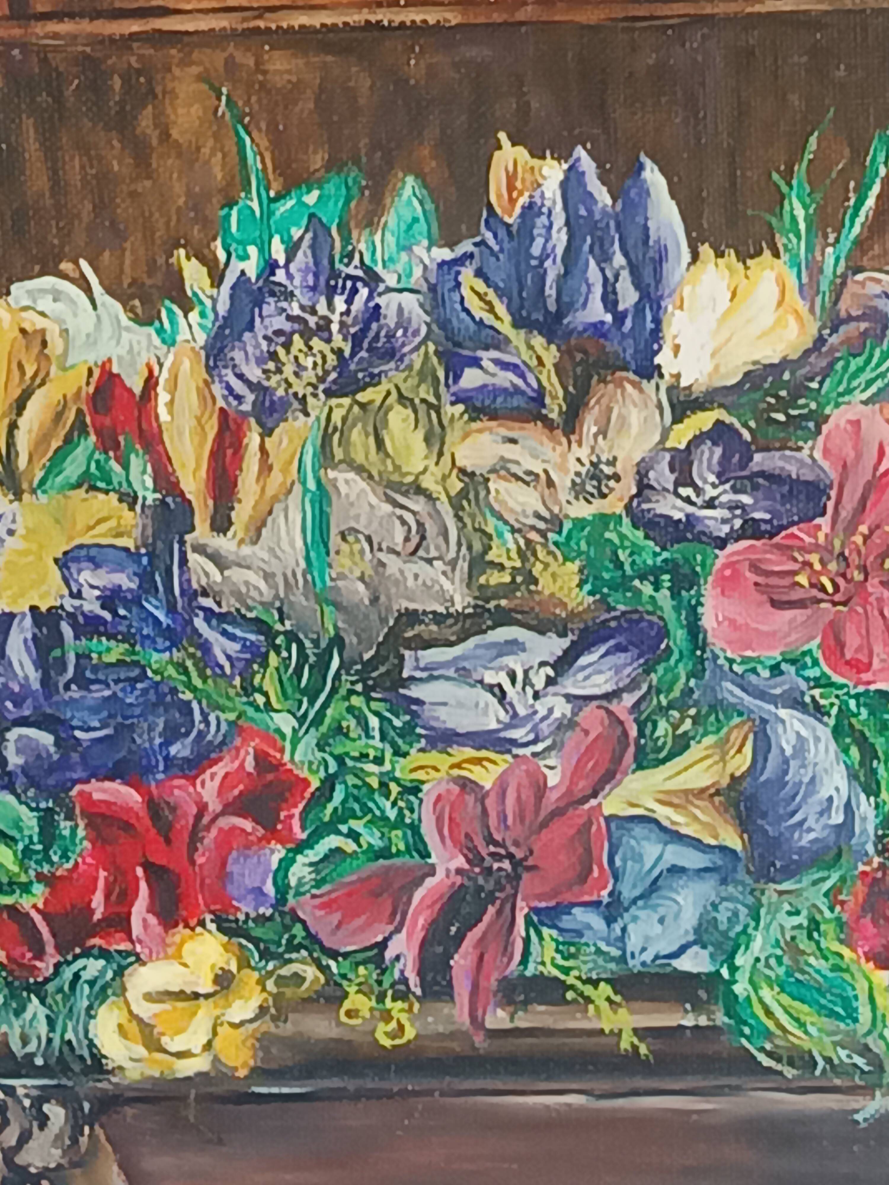 Pierre Garnier (1895-1972) Still Life with Flowers Oil on canvas signed