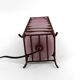 Modernist Glass Paste and Wrought Iron Table Lamp, Circa 1950-1960
