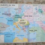 School map of Europe before/after the war