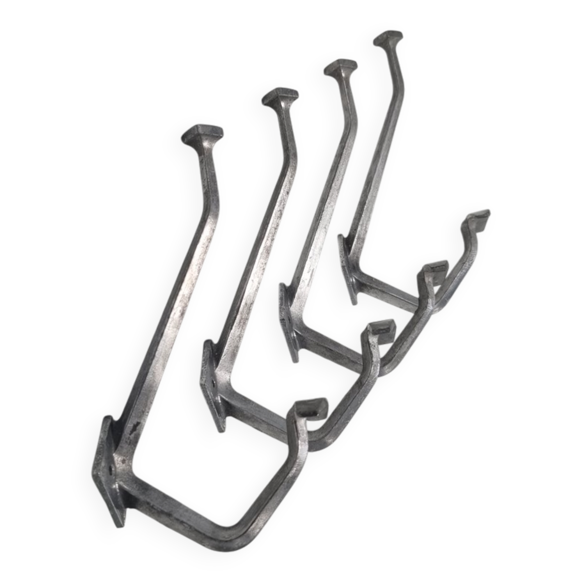 4 aluminium coat hooks