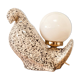 "Colombe" bird lamp in speckled ceramic, 1970