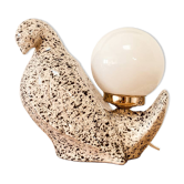 Lampe oiseau "colombe" en céramique mouchetée, 1970