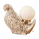"Colombe" bird lamp in speckled ceramic, 1970