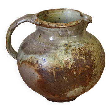 Glazed stoneware pitcher by Jacky Coville in Biot.