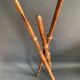 Napoleon III tripod plant stand in bamboo-style wood