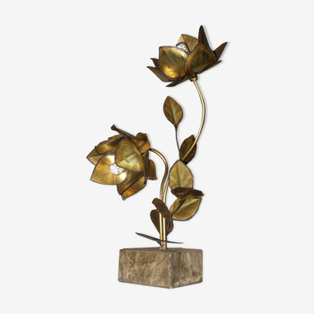 Lampe fleurs vintage