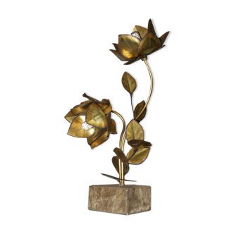 Lampe fleurs vintage