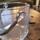 Seau champagne verre hexagonal anse métal 80's