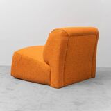 Modular 2-seater sofa in fabric, 1970s vintage modernism