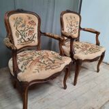 Pair of Louis XV style canriolet