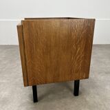 Chevet moderniste années 50, bois et métal, vintage