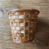 Pot, basket, rattan wicker basket - vintage