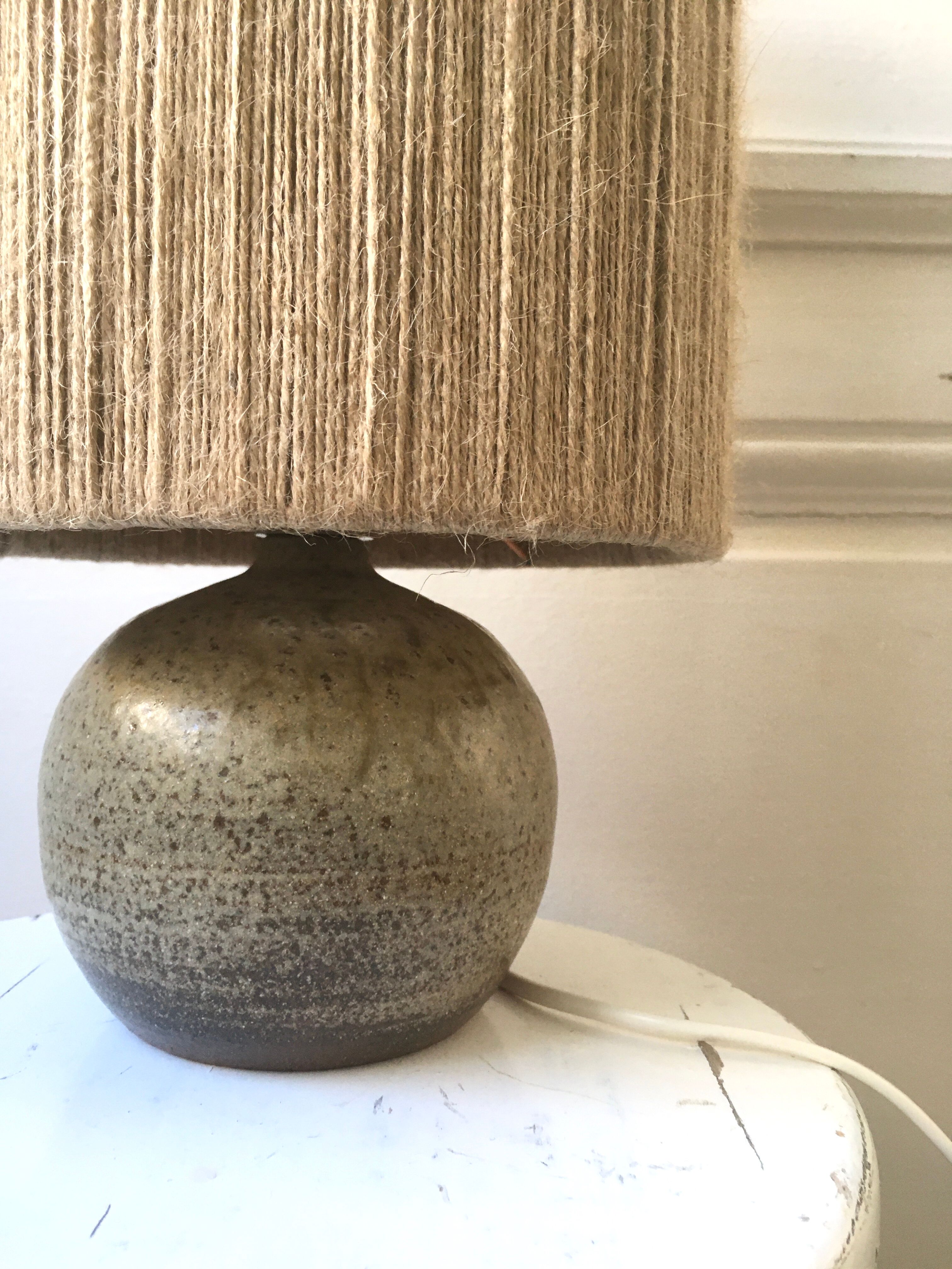 Vintage lampshade day handmade hemp