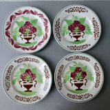 4 Sarreguemines flat plates from the 1900s