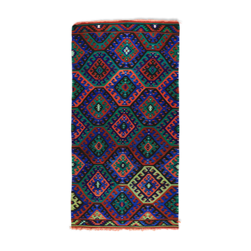 Tapis en kilim artisanal Anatolien 348 cm x 176 cm