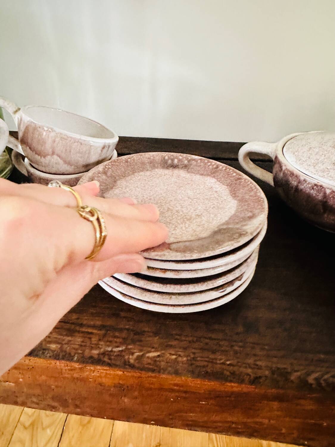 Vintage purple coffee set