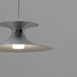 Scandinavian chandelier by MARKSLÖJD in aluminum and opaline, Sweden 1970