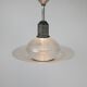 Art deco glass and steel ceiling lamp, 1920