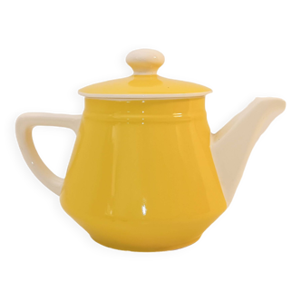 Théière Villeroy & Boch en porcelaine jaune et blanche