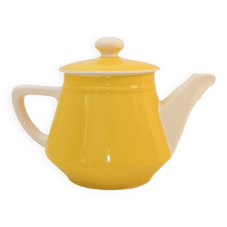 Villeroy & Bosch porcelain teapot, yellow and white.