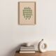 Abstract painting on green B281 paper signed eawy