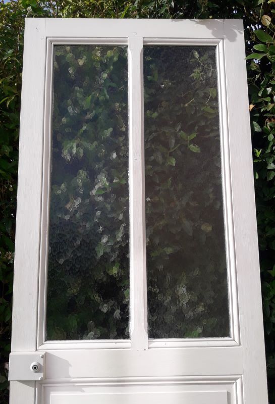 Old translucent glazed communication door 82.5x214.2cm (2)